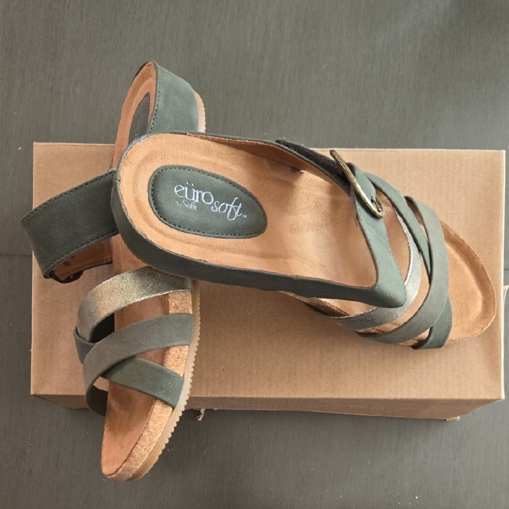 Women's Olive Sandals.
